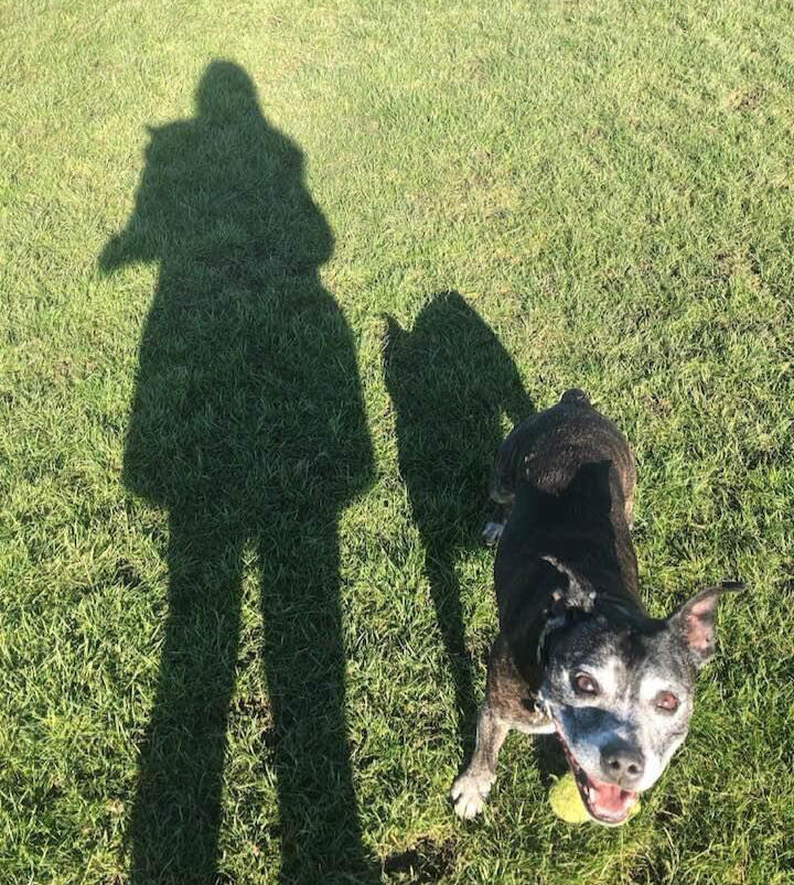 Gracie and I on a dog walk Up Scrubs, London